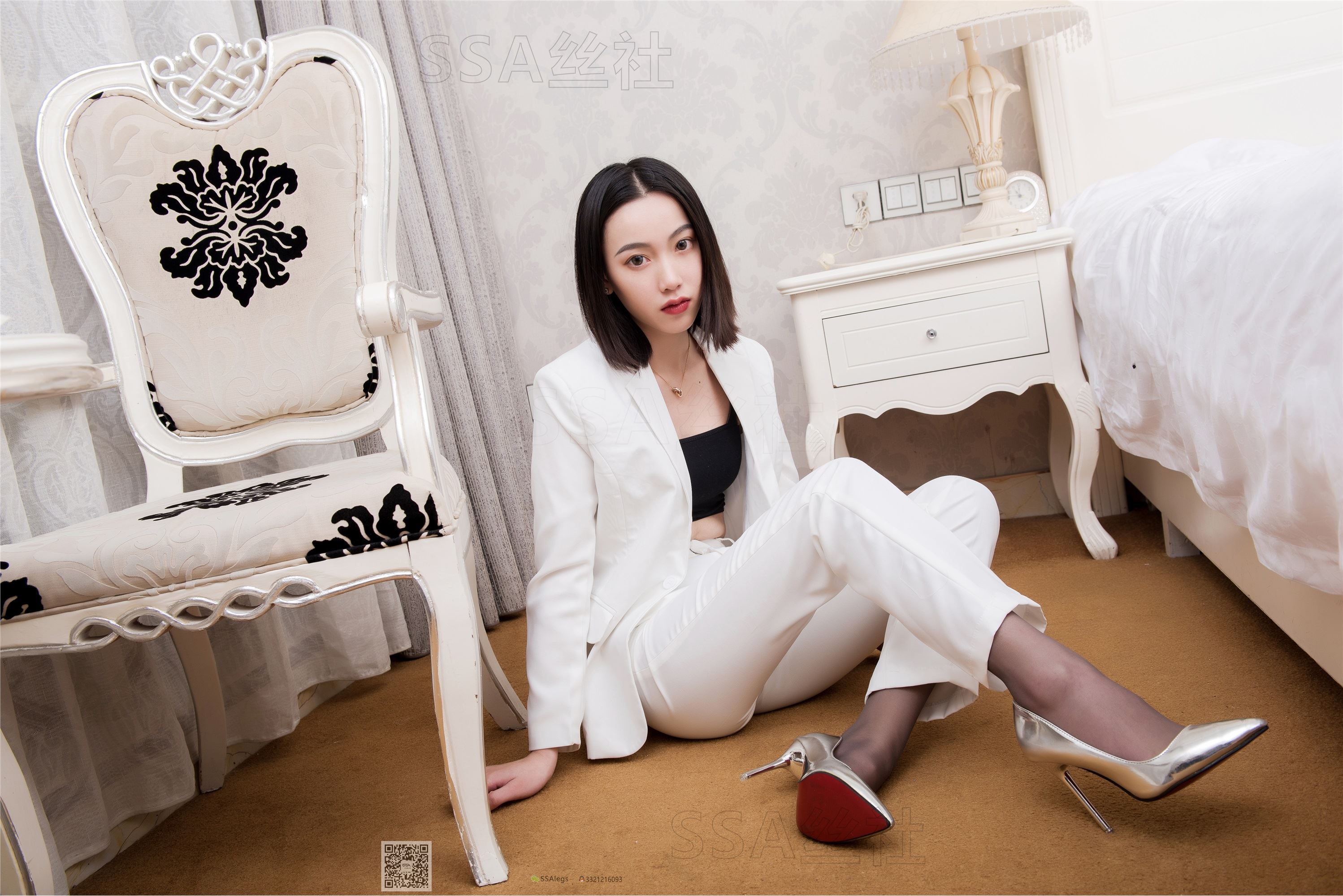 SSA丝社 超清写真 NO.065 大大 白西装裤里丝